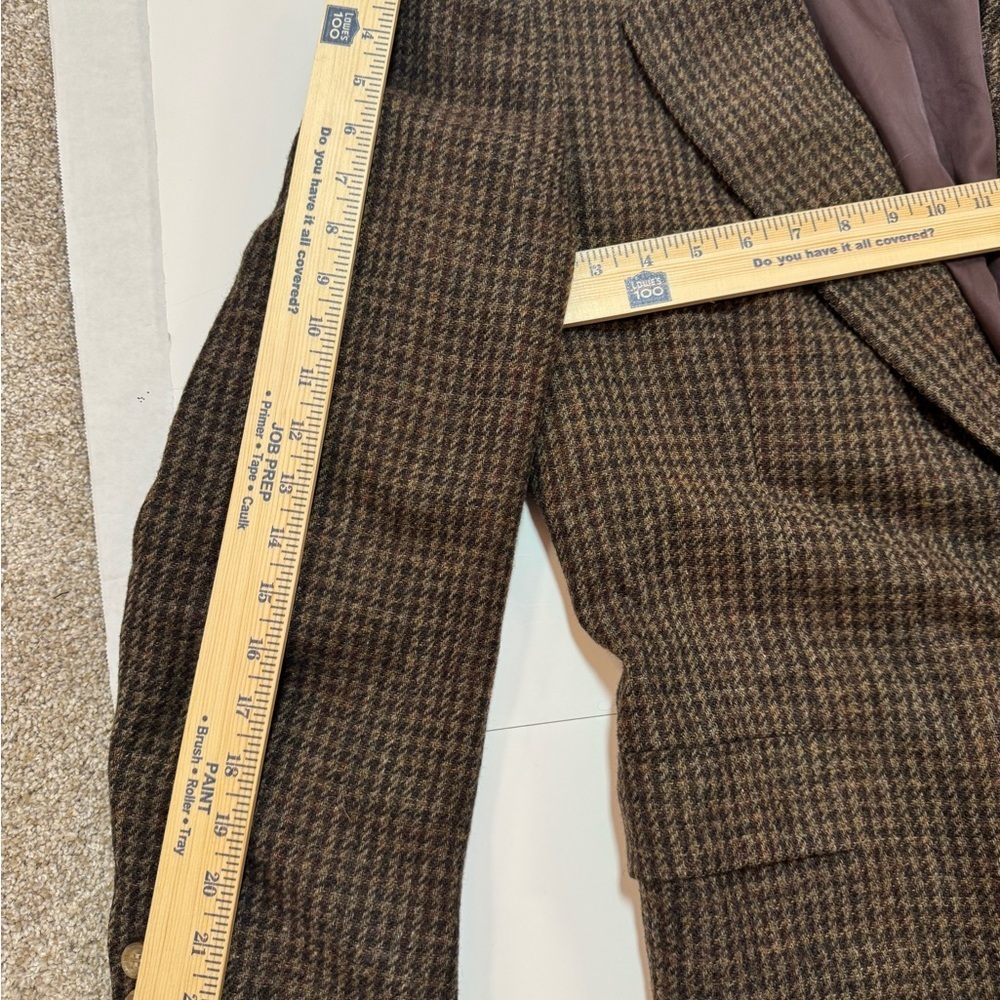Hickey Freeman Vintage Brown Houndstooth Sport Coat - Picture 10 of 10
